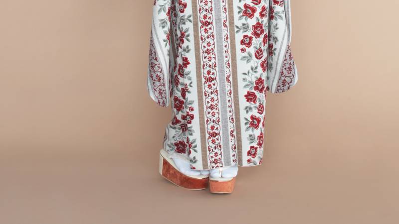 成人式の振袖着用時の厚底草履（厚底下駄）